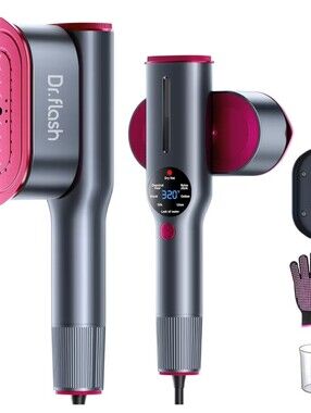 DRFLASH 2 in 1 Handheld Garment Steamer and Iron for Clothes Travel Size